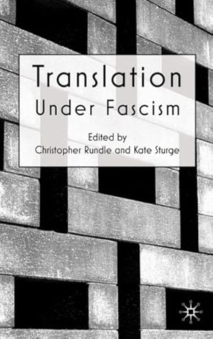 Imagen del vendedor de Translation Under Fascism a la venta por GreatBookPrices
