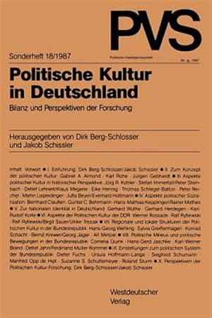 Immagine del venditore per Politische Kultur in Deutschland : Bilanz Und Perspektiven Der Forschung -Language: german venduto da GreatBookPrices