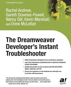 Imagen del vendedor de Dreamweaver Developer's Instant Troubleshooter : Instant Troubleshooter a la venta por GreatBookPrices