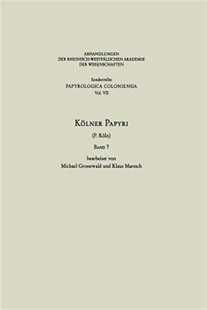 Immagine del venditore per K�lner Papyri : P. K�ln -Language: german venduto da GreatBookPrices