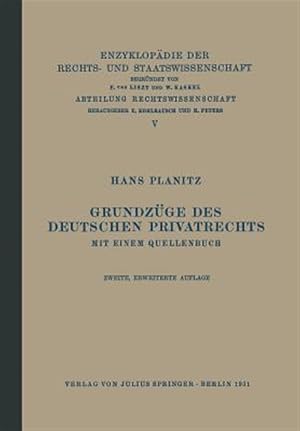 Imagen del vendedor de Grundz�ge Des Deutschen Privatrechts : Mit Einem Quellenbuch -Language: german a la venta por GreatBookPrices