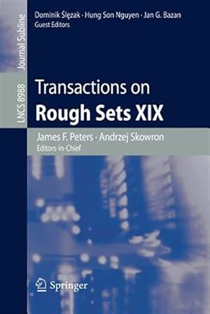 Imagen del vendedor de Transactions on Rough Sets XIX a la venta por GreatBookPrices