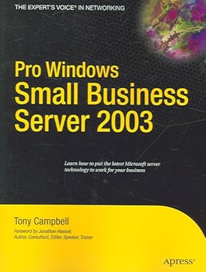 Imagen del vendedor de Pro Windows Small Business Server 2003 a la venta por GreatBookPrices