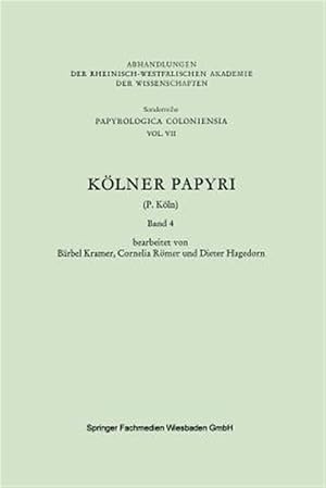 Seller image for K�lner Papyri -Language: german for sale by GreatBookPrices