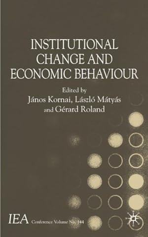 Immagine del venditore per Institutional Change and Economic Behaviour venduto da GreatBookPrices