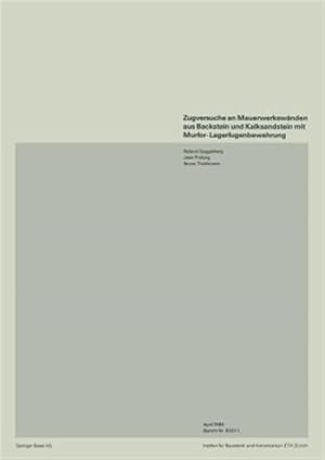 Seller image for Zugversuche an Mauerwerksw�nden Aus Backstein Und Kalksandstein Mit Murfor-lagerfugenbewehrung -Language: german for sale by GreatBookPrices