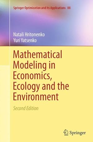 Imagen del vendedor de Mathematical Modeling in Economics, Ecology and the Environment a la venta por GreatBookPrices