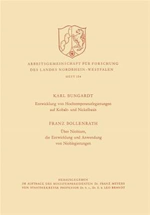Immagine del venditore per Entwicklung Von Hochtemperaturlegierungen Auf Kobalt- Und Nickelbasis. �ber Niobium, Die Entwicklung Und Anwendung Von Nioblegierungen -Language: german venduto da GreatBookPrices