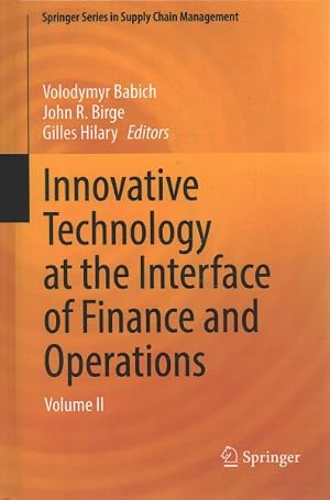 Imagen del vendedor de Innovative Technology at the Interface of Finance and Operations a la venta por GreatBookPrices