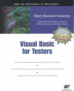 Imagen del vendedor de Visual Basic for Testers a la venta por GreatBookPrices
