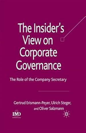Immagine del venditore per Insider's View on Corporate Governance : The Role of the Company Secretary venduto da GreatBookPrices