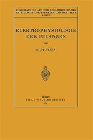 Seller image for Elektrophysiologie Der Pflanzen -Language: german for sale by GreatBookPrices