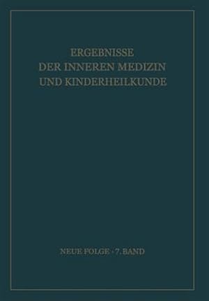Seller image for Ergebnisse Der Inneren Medizin Und Kinderheilkunde -Language: german for sale by GreatBookPrices