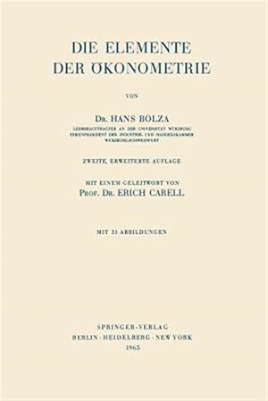 Image du vendeur pour Die Elemente Der konometrie -Language: german mis en vente par GreatBookPrices