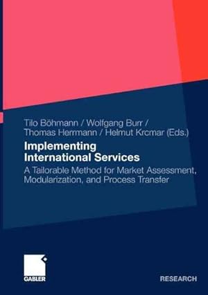 Bild des Verkufers fr Implementing International Services : A Tailorable Method for Market Assessment, Modularization, and Process Transfer zum Verkauf von GreatBookPrices