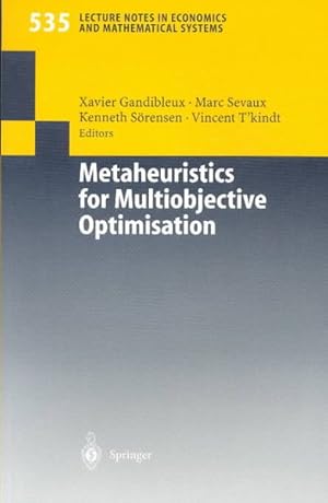 Imagen del vendedor de Metaheuristics for Multiobjective Optimisation a la venta por GreatBookPrices