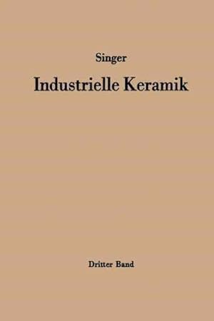 Imagen del vendedor de Industrielle Keramik : Dritter Band Die Keramischen Erzeugnisse -Language: German a la venta por GreatBookPrices