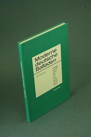 Seller image for Moderne deutsche Balladen ("Erzhlgedichte"): Versuche zu ihrer Deutung - COPY WITH SOME DAMAGE. for sale by Steven Wolfe Books