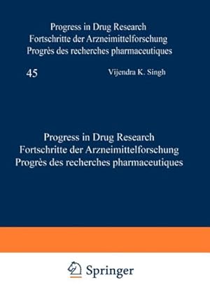 Imagen del vendedor de Progress in Drug Research / Fortschritte Der Arzneimittelforschung / Progres Des Recherches Pharmaceutiques a la venta por GreatBookPrices