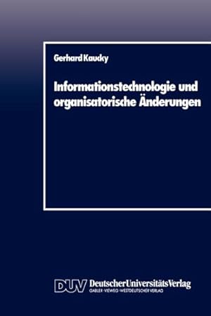 Image du vendeur pour Informationstechnologie Und Organisatorische Anderungen -Language: German mis en vente par GreatBookPrices