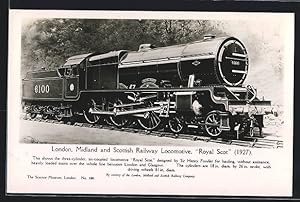 Bild des Verkufers fr Postcard London, Midland and Scottish Railway Locomotive, Royal Scot zum Verkauf von Bartko-Reher