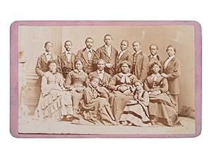 Civil War Era CDV of a Large Group of African American Men and Women, Philadelphia, PA: Trask & B...