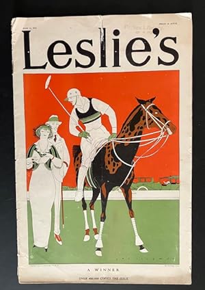 Cover of Leslie's Illustrated Weekly Magazine: "A Winner"