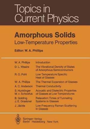 Seller image for Amorphous Solids : Low-temperature Properties for sale by GreatBookPrices