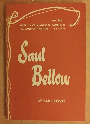 Seller image for Saul Bellow for sale by Savage Lotus Books