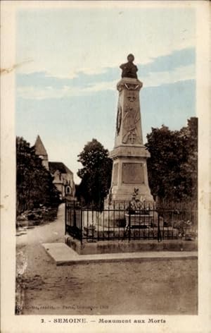 Ansichtskarte / Postkarte Semoine Aube, Kriegerdenkmal