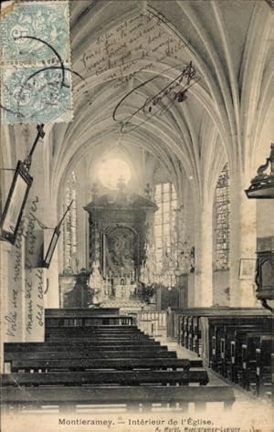 Ansichtskarte / Postkarte Montiéramey Aube, Kirche, Innenansicht