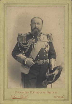 Cabinet Foto Portrait Herzog Alfred von Sachsen-Coburg-Gotha - Fotograf John Hawke, Plymounth