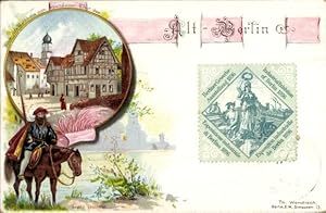 Litho Berliner Gewerbe-Ausstellung 1896, Rathaus, Spandauer Tor