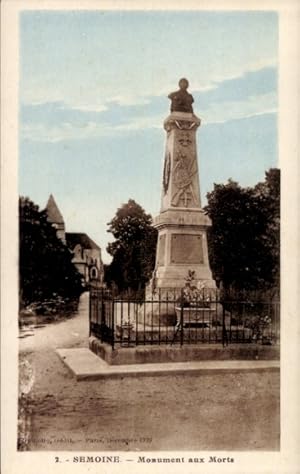 Ansichtskarte / Postkarte Semoine Aube, Kriegerdenkmal