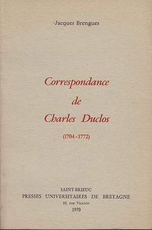 Immagine del venditore per Correspondance de Charles Duclos venduto da PRISCA
