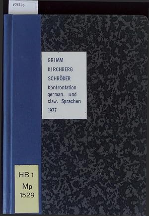 Bild des Verkufers fr Auswahlbibliographie zur Konfrontation Germanischer und Slawischer Sprachen. zum Verkauf von Antiquariat Bookfarm