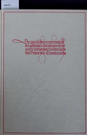 Bild des Verkufers fr Teuerdank. Ein Literarischer, Knstlerischer und Historischer Ausschnitt. zum Verkauf von Antiquariat Bookfarm