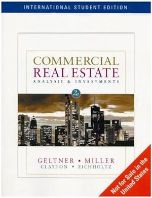 Imagen del vendedor de Commercial Real Estate Analysis and Investments, International Edition (with CD-ROM) a la venta por WeBuyBooks