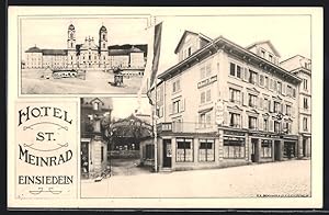 Ansichtskarte Einsiedeln, Hotel St. Meinrad mit Cafe, Restaurant