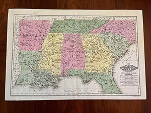 Map of the Chief Part of the Southern States and Part of the Western.(Old Maps, 19th Century Maps...