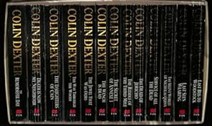 Bild des Verkufers fr INSPECTOR MORSE: THE COMPLETE COLLECTION : 13 Pan paperbacks in slipcase. REMORSEFUL DAY, DEAD OF JERICHO, DEATH NOW MY NEIGHBOUR, LAST SEEN WEARING, LAST BUS WOODSTOCK, WAY THROUGH WOODS, DAUGHTERS OF CAIN, WENCH IS DEAD, JEWEL THAT WAS OURS, etc. zum Verkauf von WeBuyBooks 2