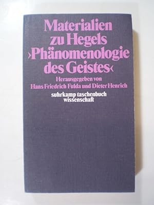 Seller image for Materialien zu Hegels "Phnomenologie des Geistes" for sale by Buchfink Das fahrende Antiquariat