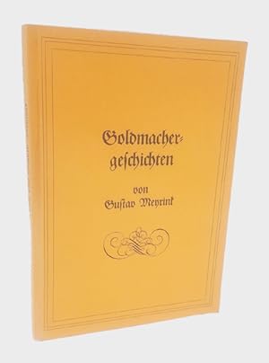 Bild des Verkufers fr Goldmachergeschichten. zum Verkauf von Occulte Buchhandlung "Inveha"
