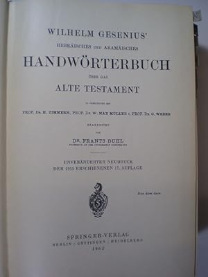 Hebräisches und Aramäisches Handwörterbuch über das alte Testament