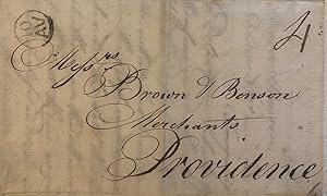 [Stampless Letter] 1786 Merchant Letter from Philadelphia, PA to Providence, RI with Franklin Mark