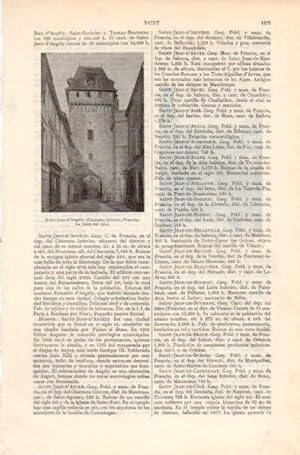 LAMINA V41959: Torre del reloj en Saint-Jean-d´Angely, Charenta Inferior