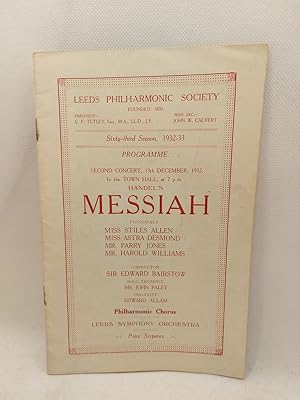 Seller image for Messiah (1932-33 Pamphlet) for sale by The Books of Eli