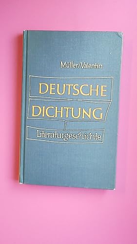 Bild des Verkufers fr DEUTSCHE DICHTUNG. kleine Geschichte unserer Literatur zum Verkauf von Butterfly Books GmbH & Co. KG