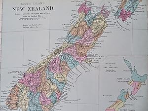 New Zealand South Island Christchurch Blenheim Hokitka 1893 Stanford map