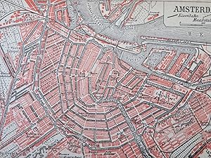 Amsterdam Holland Netherlands City Plan c. 1920 uncommon small charming map